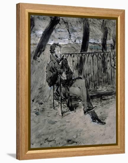 Alexander Pushkin-Valentin Aleksandrovich Serov-Framed Premier Image Canvas