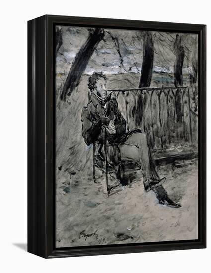 Alexander Pushkin-Valentin Aleksandrovich Serov-Framed Premier Image Canvas