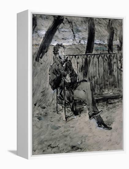 Alexander Pushkin-Valentin Aleksandrovich Serov-Framed Premier Image Canvas