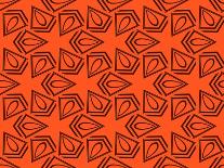 Abstract Geometric Seamless Pattern. Vector. Orange-Alexander Rakov-Framed Art Print