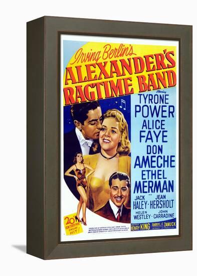 Alexander's Ragtime Band, from Left: Tyrone Power, Alice Faye, Don Ameche, 1938-null-Framed Stretched Canvas