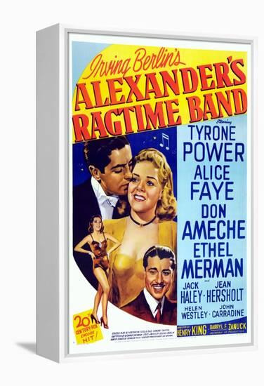 Alexander's Ragtime Band, from Left: Tyrone Power, Alice Faye, Don Ameche, 1938-null-Framed Stretched Canvas