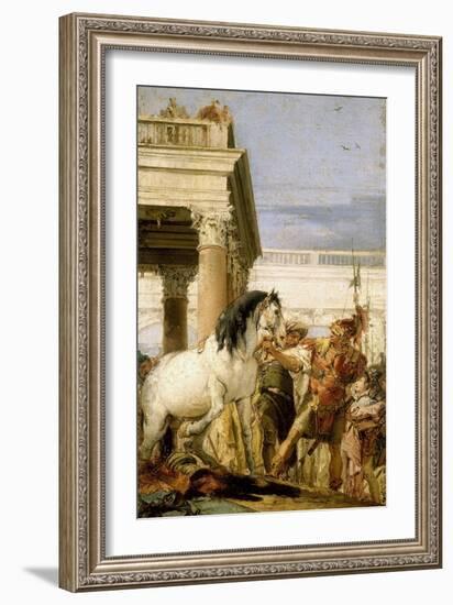 Alexander Taming Bucephalus-Giambattista Tiepolo-Framed Giclee Print