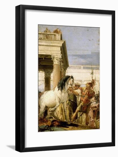 Alexander Taming Bucephalus-Giambattista Tiepolo-Framed Giclee Print