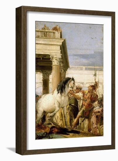 Alexander Taming Bucephalus-Giambattista Tiepolo-Framed Giclee Print