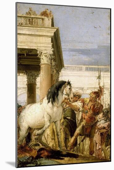 Alexander Taming Bucephalus-Giambattista Tiepolo-Mounted Giclee Print