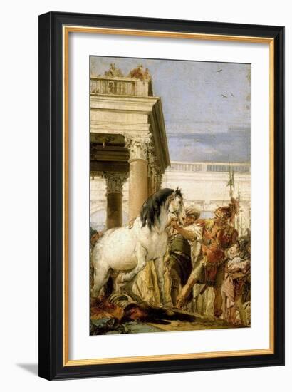 Alexander Taming Bucephalus-Giambattista Tiepolo-Framed Giclee Print