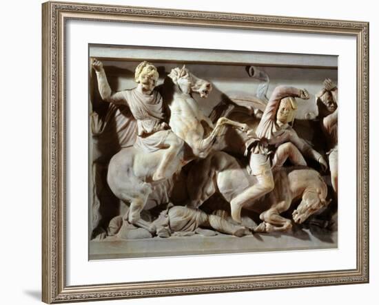 Alexander the Great, 356-323 BC, Battle between Greeks and Persians, Late 4th century BC-null-Framed Photographic Print