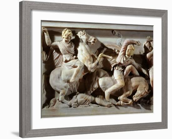 Alexander the Great, 356-323 BC, Battle between Greeks and Persians, Late 4th century BC-null-Framed Photographic Print