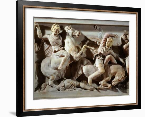 Alexander the Great, 356-323 BC, Battle between Greeks and Persians, Late 4th century BC-null-Framed Photographic Print