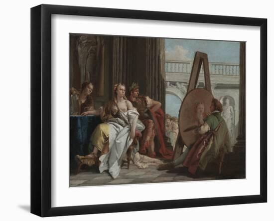 Alexander the Great and Campaspe in the Studio of Apelles, c.1740-Giovanni Battista Tiepolo-Framed Giclee Print