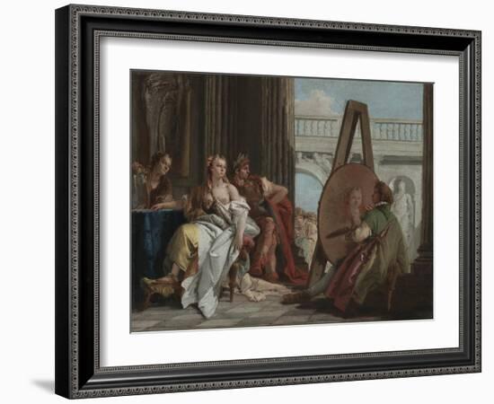 Alexander the Great and Campaspe in the Studio of Apelles, c.1740-Giovanni Battista Tiepolo-Framed Giclee Print