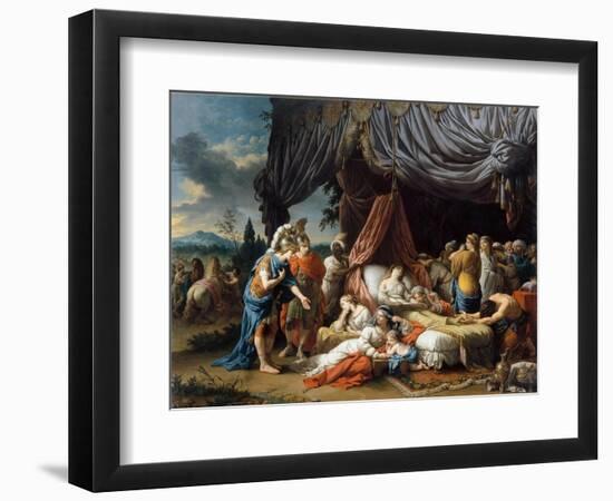 Alexander the Great and Hephaestion at the Deathbed of the Wife of Darius III-Louis-Jean-François Lagrenée-Framed Giclee Print