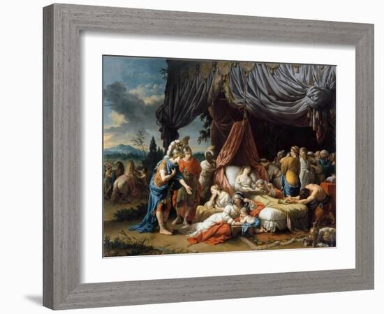 Alexander the Great and Hephaestion at the Deathbed of the Wife of Darius III-Louis-Jean-François Lagrenée-Framed Giclee Print