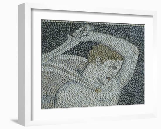 Alexander the Great and Hephaestion During Lion Hunt, Ca 320 Bc, Mosaic from Peristyle House 1-null-Framed Giclee Print