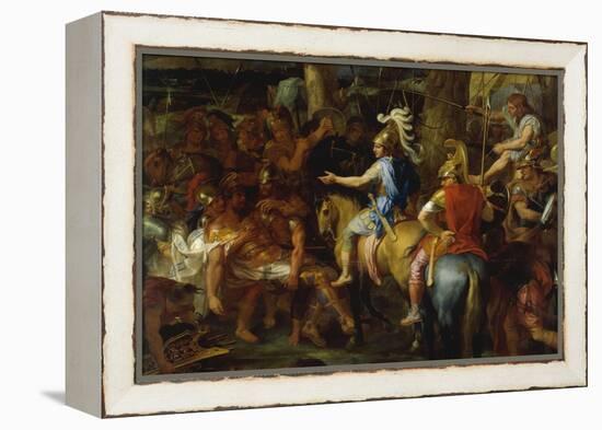 Alexander the Great and Poros-Charles Le Brun-Framed Premier Image Canvas