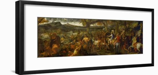 Alexander the Great and Porus, 1673-Charles Le Brun-Framed Giclee Print