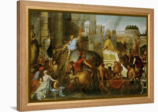 Alexander the Great Enters Babylon-Charles Le Brun-Framed Premier Image Canvas