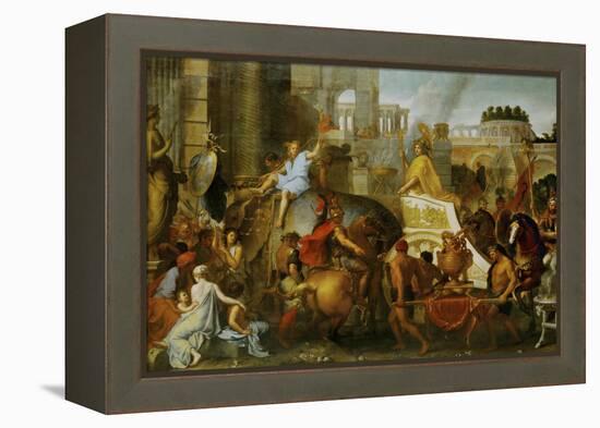Alexander the Great Enters Babylon-Charles Le Brun-Framed Premier Image Canvas