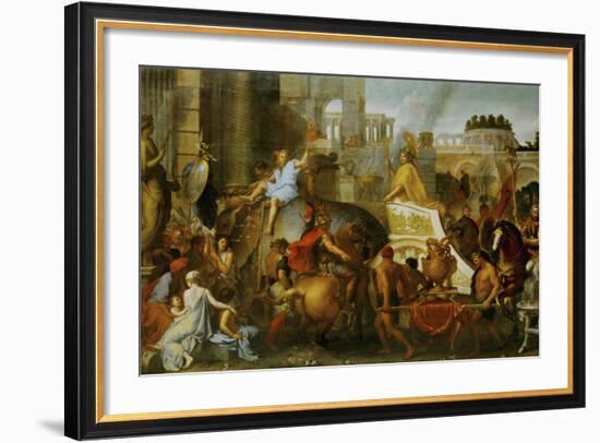 Alexander the Great Enters Babylon-Charles Le Brun-Framed Giclee Print