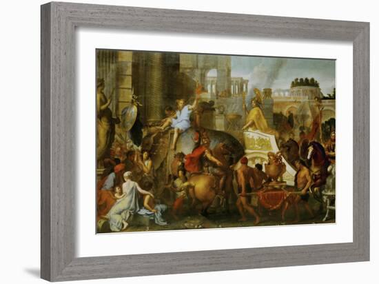 Alexander the Great Enters Babylon-Charles Le Brun-Framed Giclee Print