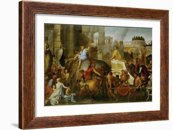 Alexander the Great Enters Babylon-Charles Le Brun-Framed Giclee Print