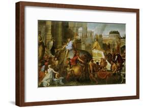 Alexander the Great Enters Babylon-Charles Le Brun-Framed Giclee Print