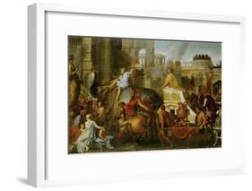 Alexander the Great Enters Babylon-Charles Le Brun-Framed Giclee Print