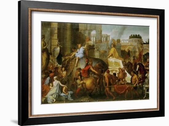 Alexander the Great Enters Babylon-Charles Le Brun-Framed Giclee Print