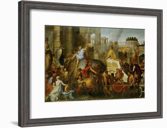 Alexander the Great Enters Babylon-Charles Le Brun-Framed Giclee Print