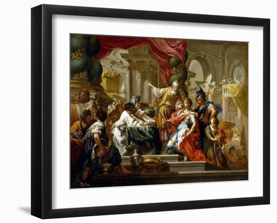 Alexander the Great in the Temple of Jerusalem, 1736-Sebastiano Conca-Framed Giclee Print