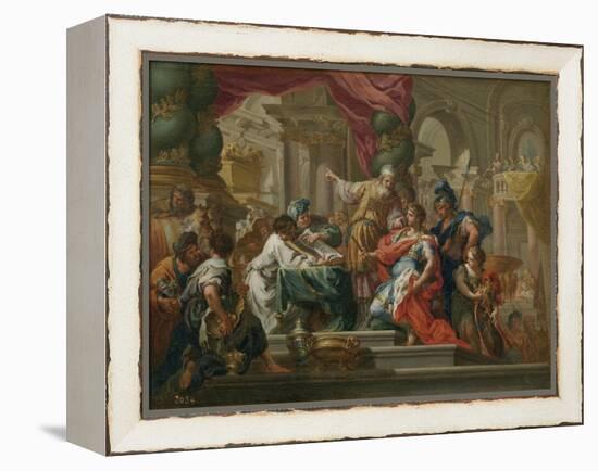 Alexander the Great in the Temple of Jerusalem-Sebastiano Conca-Framed Premier Image Canvas