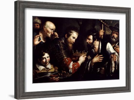 Alexander the Great Restoring the Throne Usurped by Abdolomino, 17th Century-Bernardo Strozzi-Framed Giclee Print