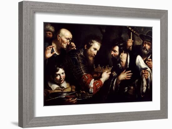 Alexander the Great Restoring the Throne Usurped by Abdolomino, 17th Century-Bernardo Strozzi-Framed Giclee Print