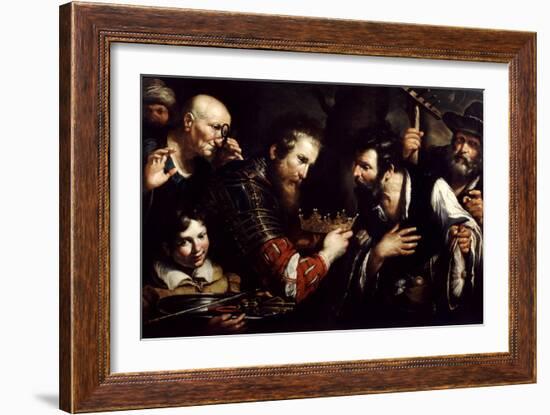 Alexander the Great Restoring the Throne Usurped by Abdolomino, 17th Century-Bernardo Strozzi-Framed Giclee Print