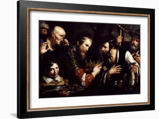 Alexander the Great Restoring the Throne Usurped by Abdolomino, 17th Century-Bernardo Strozzi-Framed Giclee Print