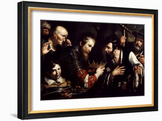 Alexander the Great Restoring the Throne Usurped by Abdolomino, 17th Century-Bernardo Strozzi-Framed Giclee Print