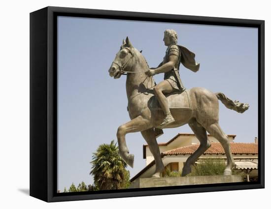 Alexander the Great Statue, Pella, Macedonia, Greece, Europe-Richardson Rolf-Framed Premier Image Canvas