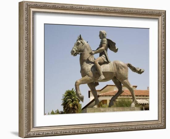 Alexander the Great Statue, Pella, Macedonia, Greece, Europe-Richardson Rolf-Framed Photographic Print