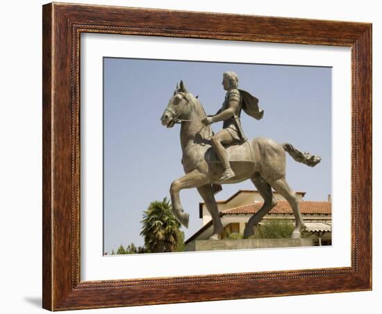 Alexander the Great Statue, Pella, Macedonia, Greece, Europe-Richardson Rolf-Framed Photographic Print