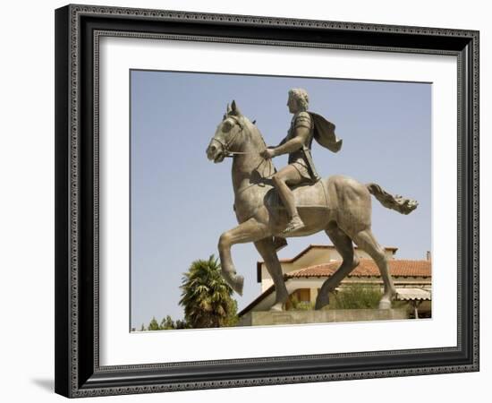 Alexander the Great Statue, Pella, Macedonia, Greece, Europe-Richardson Rolf-Framed Photographic Print