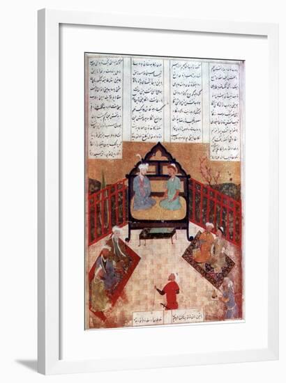 Alexander the Great Talking to Wise Men and Scholars, 4th Century Bc-null-Framed Giclee Print