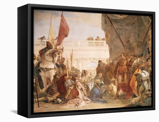 Alexander the Great with Darius' Family-Giambattista Tiepolo-Framed Premier Image Canvas