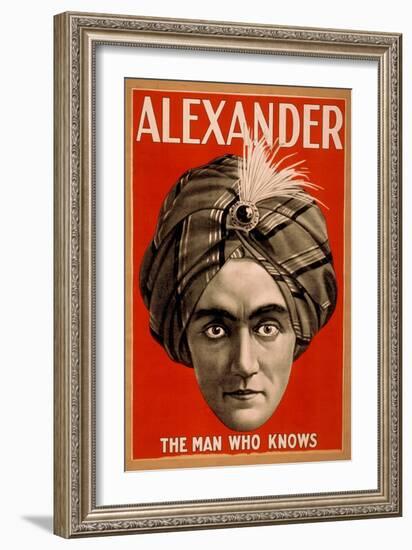 Alexander the Man who Knows Magic Poster-Lantern Press-Framed Art Print