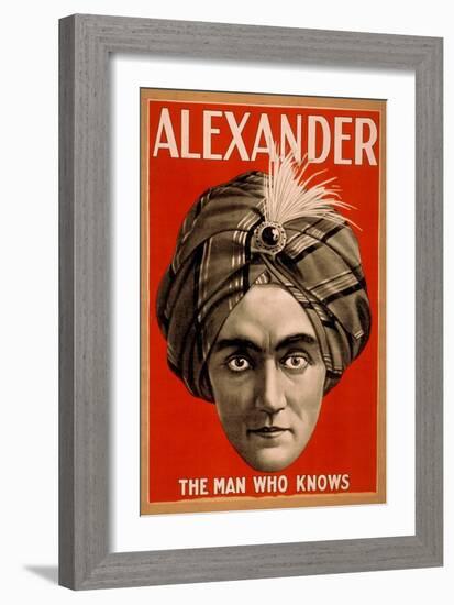 Alexander the Man who Knows Magic Poster-Lantern Press-Framed Art Print