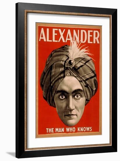 Alexander the Man who Knows Magic Poster-Lantern Press-Framed Art Print