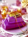 Christmas Table Setting in Violet and Gold-Alexander Van Berge-Photographic Print