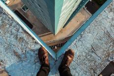 Legs of a Man Standing on the Edge, Moscow-Alexander Voskresensky-Photographic Print