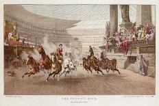 Two Charioteers Race Neck-And- Neck with Each Other in a Roman Circus-Alexander Wagner-Premium Giclee Print