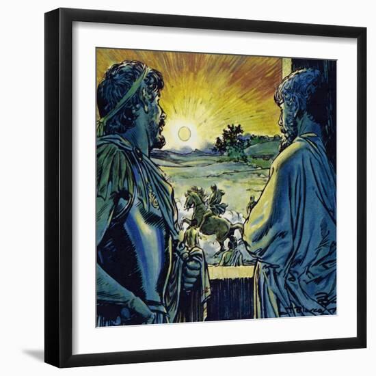 Alexander Was Able to Ride Bucephalus, a Fiery Steed-Jesus Blasco-Framed Giclee Print